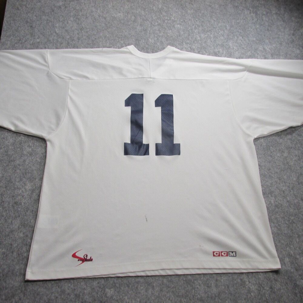 White Blank Hockey Jersey CCM XXL